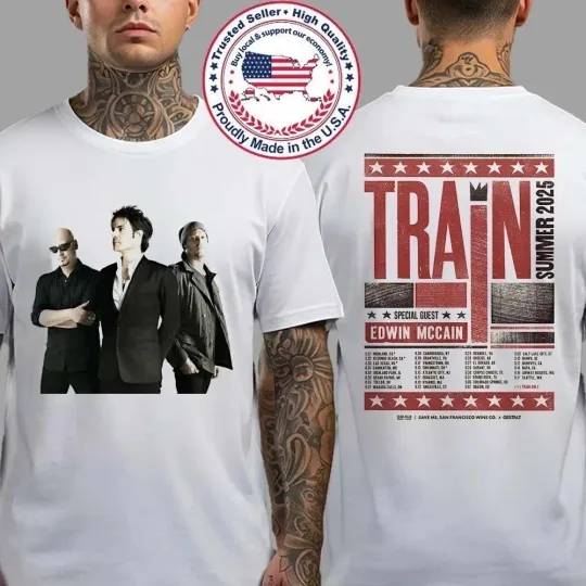 Discover Train Band North America Summer Tour 2025 T-Shirt All Size S-4XL  BT2119