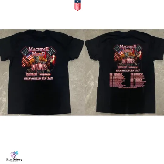 Discover Machine Head North American Tour 2025 Tour Dates List Two Sides T-Shirt AQ84