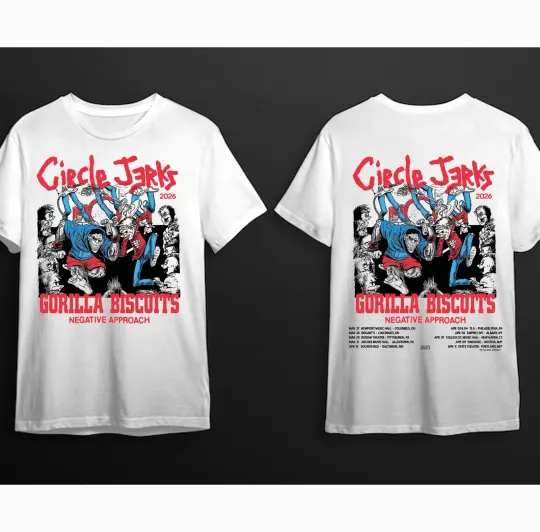 Circle Jerks Announce US Tour  2026 T shirt