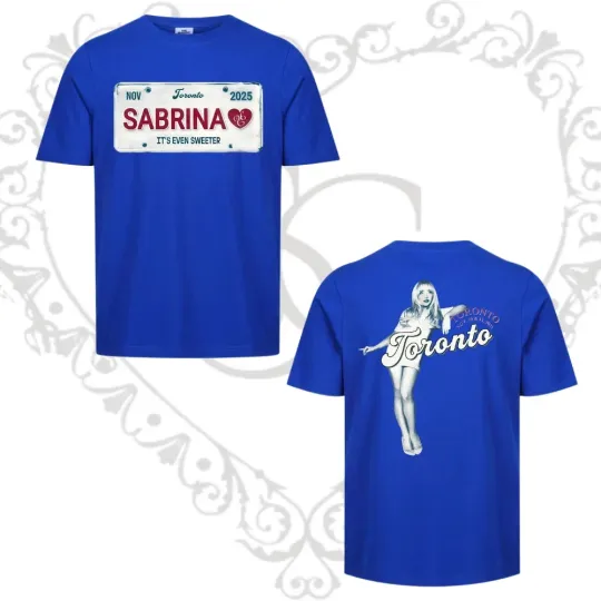 Discover HO!!! Sabrina Carpenter Tour Merch Toronto Nov 2025 Reprint T-shirt (Royal)