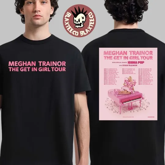 Discover Meghan Trainor The Get In Girl Tour 2026 North America City Dates T-Shirt Unisex