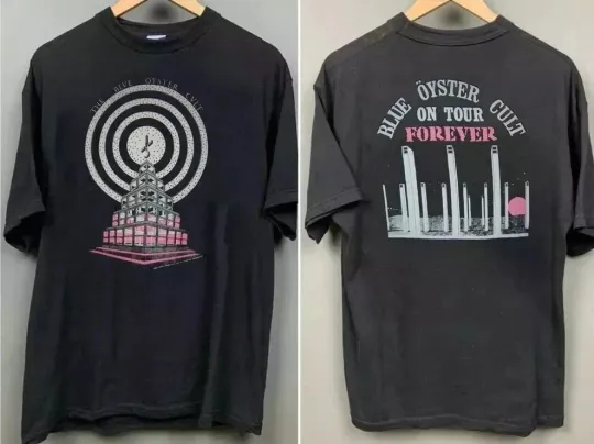 Discover 2 Sides Blue Oyster Cult On Tour Band Black T-shirt S-5XL BS361