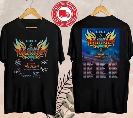 Discover Journey Band Final Frontier Tour 2026 Signature T-Shirt FAST SHIP Multicolor