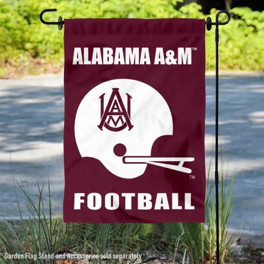 Discover Albm A&M Bulldogs Football Helmet Garden Flag and Yard Banner