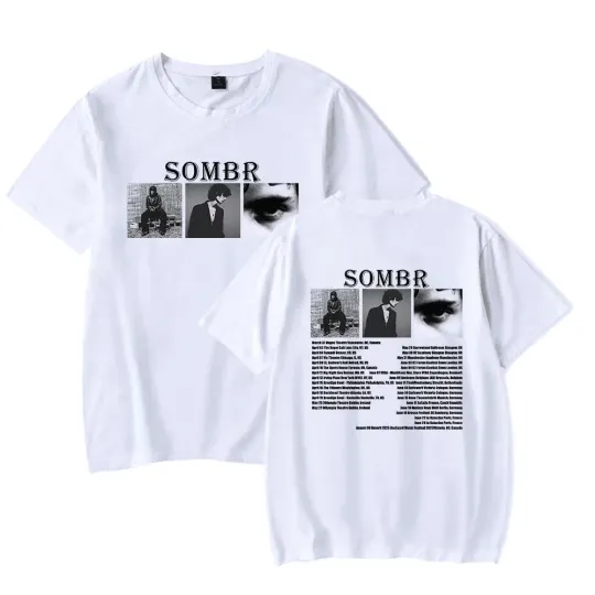 Discover Sombr 2025 Tour T-shirt Merch Unisex Men Women Short Sleeve Casual Sombr Logo