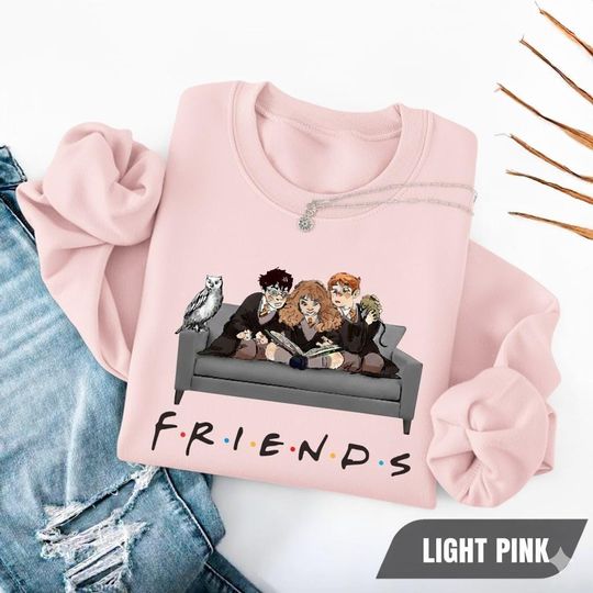 Discover Vintage Wizard Friends Sweatshirt, Hogwarts House, Wizard School Pullover, Fantasy Friendship, Gift for Harry Fan, Gift For Her PSJ941.DT