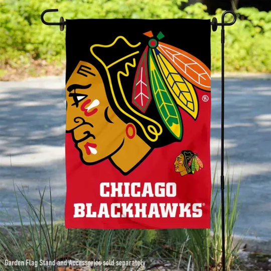 Discover Chicago Blackhawks Garden Flag and Yard Banner