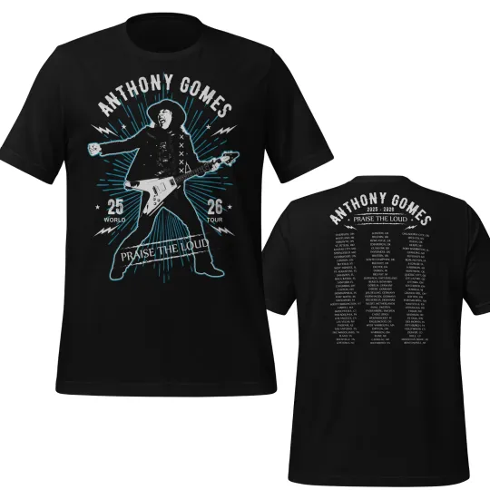 Discover 2 Sides 25 -26 World Tour Anthony Gomes Shirt Unisex Black S-5XL NS50