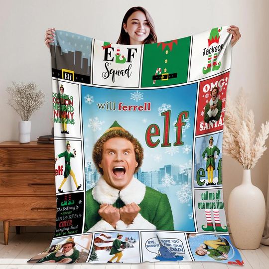 Buddy The Elf Fleece Blanket Elf Quote Christmas Blanket The Elf Chrismtas Blanket The Elf Christmas Quilt Couch Sofa Blanket Xmas Gifts 16