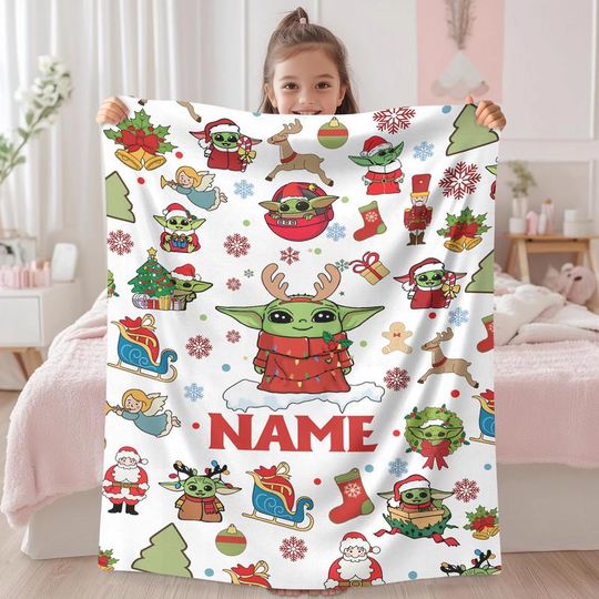 Discover Starwars Baby Yoda Christmas Blanket Stormtrooper Darth Vader The Mandalorian Blanket Starwars Galaxy Edge Throw Blankets Xmas Gift 04