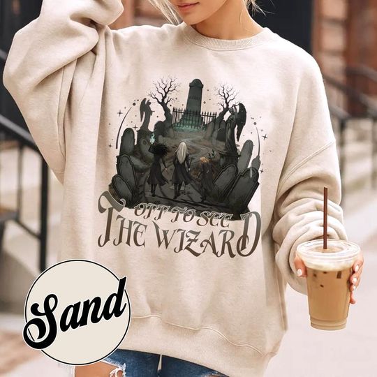 Discover Off to See the Wizard Death Eater Parody Crewneck Sweatshirt, Dark Gothic, Funny HP Hoodie, Magical Bookish Christmas Gift 81125DN23