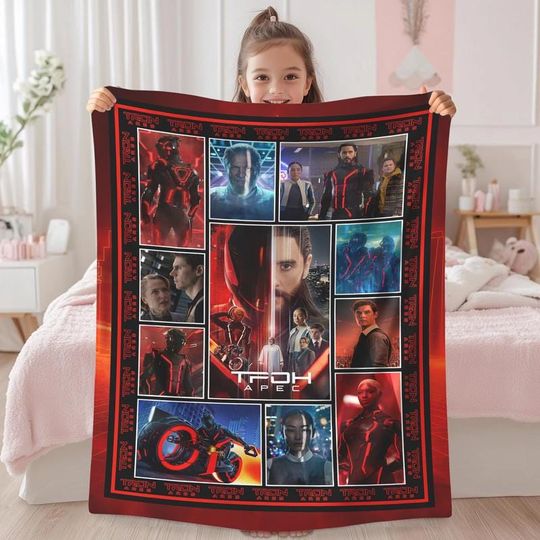 Discover Disneyland Tron Ares Movie Blanket, Tron Lagacy Blanket, Disneyworld Tron Blanket, Disneyland Christmas Blanket Christmas Gift 01