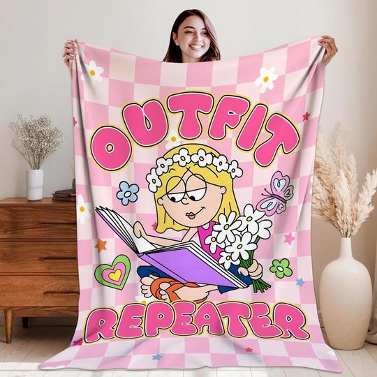 Lizzie Mcguire Outfit Repeater Blanket, Lizzie McGuire Blanket, Lizzie McGuire Fleece Blanket, Disneyland Channel, Birthday Girl Blanket