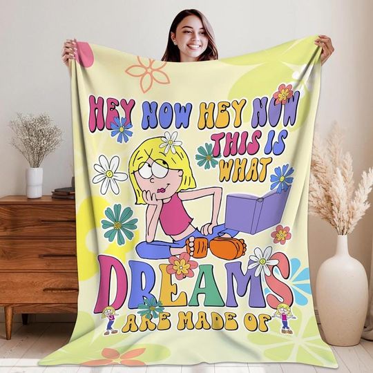 Lizzie Mcguire Blanket, Lizzie Mcguire This Is What Dreams Are Made Of, The Lizzie Mcguire Movie, Lizzie Blanket Gift, Disneyland Channel