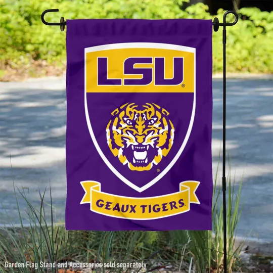 Discover LSU Tigers Shield Garden Flag and Yard Banner