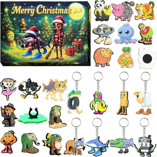 Discover Italian Brainrot Advent Calendar for Kids, Mystery Mini Figurines & Collectible Desk Characters, Christmas Gift for Children Ages 3+