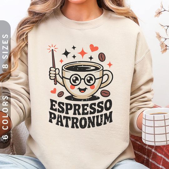 Discover Espresso Patronum Sweatshirt | Vintage HP Lover Sweater S-5X