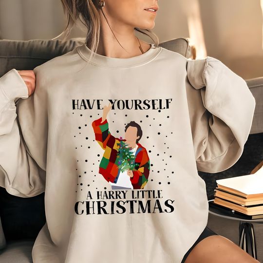 Discover Have Yourself a Harry Little Christmas Sweatshirt  Funny Christmas Sweater, Gift for Harry Fans, Cozy Unisex Winter Crewneck Pullover