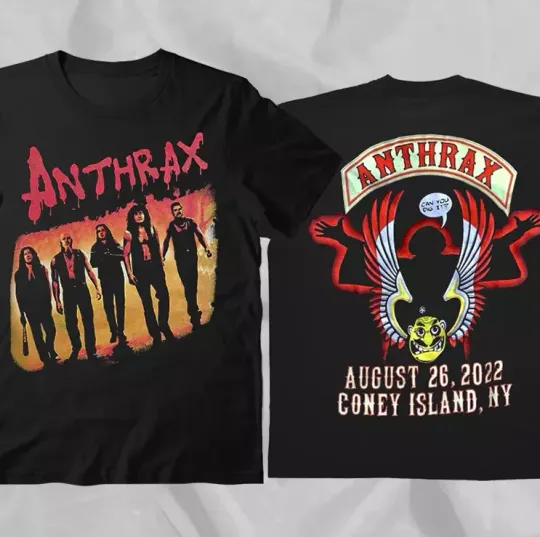 Discover Anthrax The Warriors Black Tour Vintage Double Sided T-Shirt