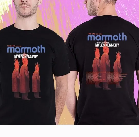 Discover Mammoth Feat Myles Kennedy The End Tour 2025 Concert T-Shirt  Or Hoodie