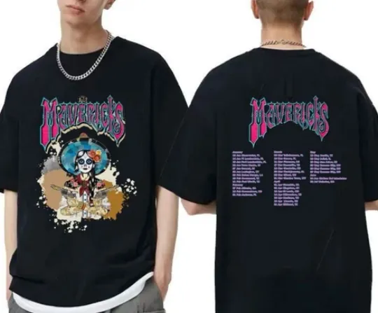 The Mavericks 2023 Tour Shirt, Mavericks Band Double Sided T-Shirt