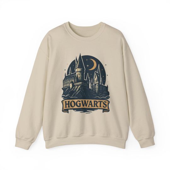 Hogwarts Crewneck Sweatshirt, Cozy Unisex Apparel, Magical Gift for Wizards, Harry Potter Fan Wear, Warm Sweatshirt for Fall