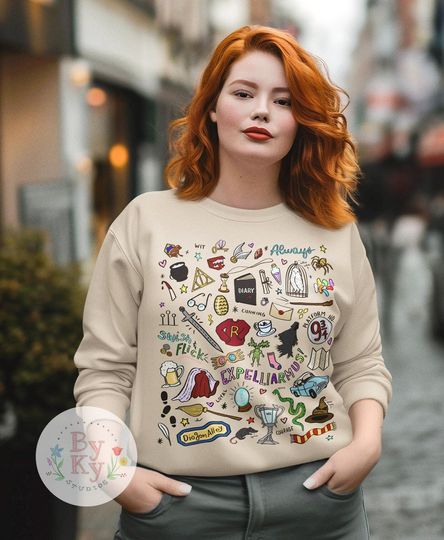 Discover Wizarding World Unisex Heavy Crewneck Sweatshirt