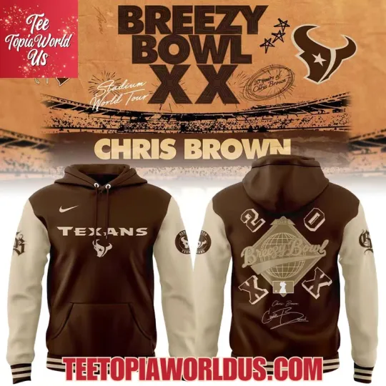 Discover Texans Chris Brown Breezy Bowl XX Signature Hoodie, Gift For Fans, Christmas Gift