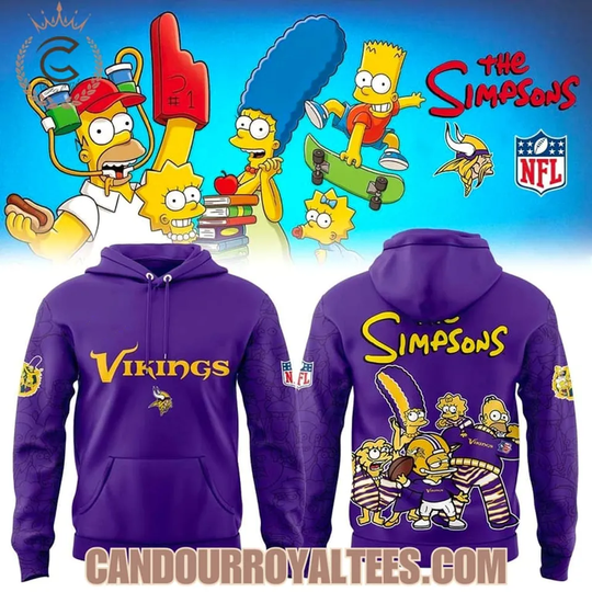 Vikings x The Simpsons Family Hoodie, Gift For Fans, Christmas Gift