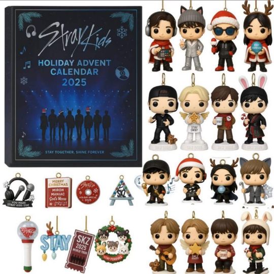Discover Stray Kids Advent Calendar 2025 Acrylic Blind Box Christmas Countdown Holiday Decor for Kpop Fans