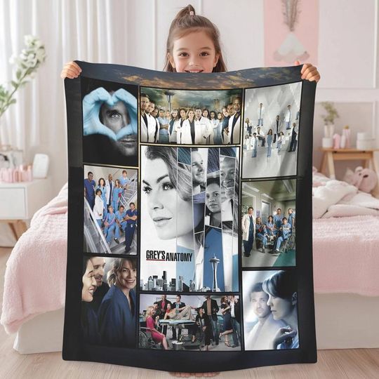 Grey's Anatomy Movie Blanket, Grey's Anatomy Fleece Blanket, It's A Beautiful Day to Save Lives Blanket, Meredith Grey Blanket, Blanket Gift