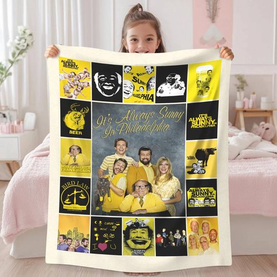 It'S Always Sunny In Philadelphia Blanket, Sunny Irish Pub Blanket, The Gang Family Blanket for Bed Couch Sofa 58