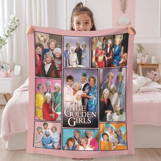 The Stay Golden Blanket, Blanche Sophia Dorothy Rose Stay Golden Blanket, Stay Golden Blanket for Bed Couch Sofa, Christmas Blanket