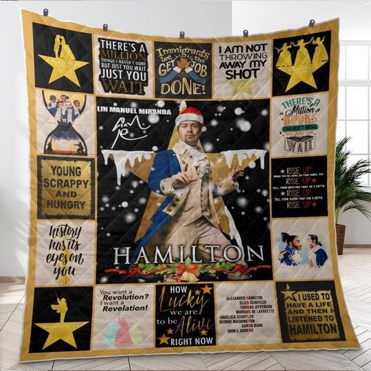 Discover Hamilton Musical Blanket, Alexander Hamilton Fleece Blanket, Hamilton Throw Blanket, Hamilton Fan Gift, Christmas Gifts, Christmas Blanket