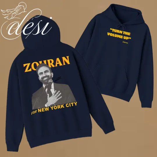 Discover Turn the Volume up Zohran NYC Mayor Mamdani Hoodie
