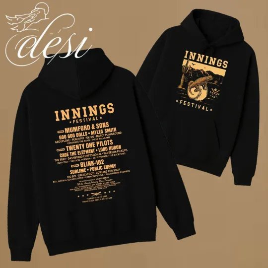 Discover Innings Festival 2026 Merch Tee Desert Slider Lineup In Tempe AZ Hoodie