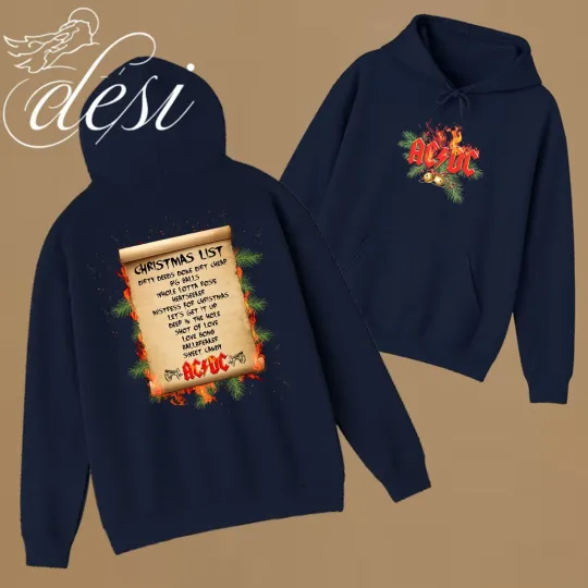 Discover AC-DC Christmas Holiday Wish List Inspired Unisex Hoodie