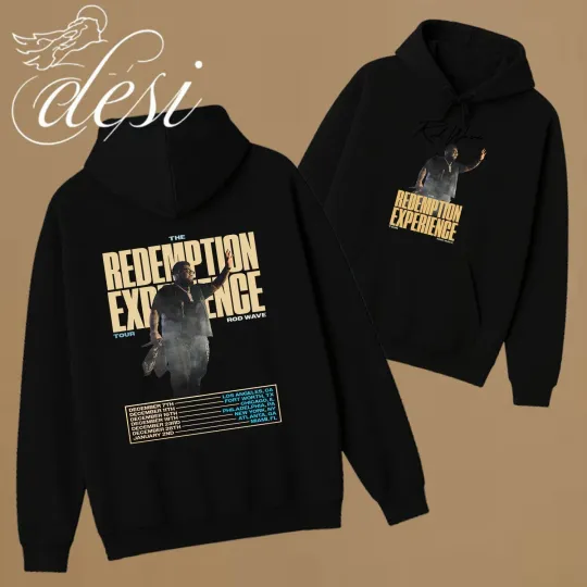 Rod Wave The Redemption Experience Tour 2025 Double Sided Hoodie