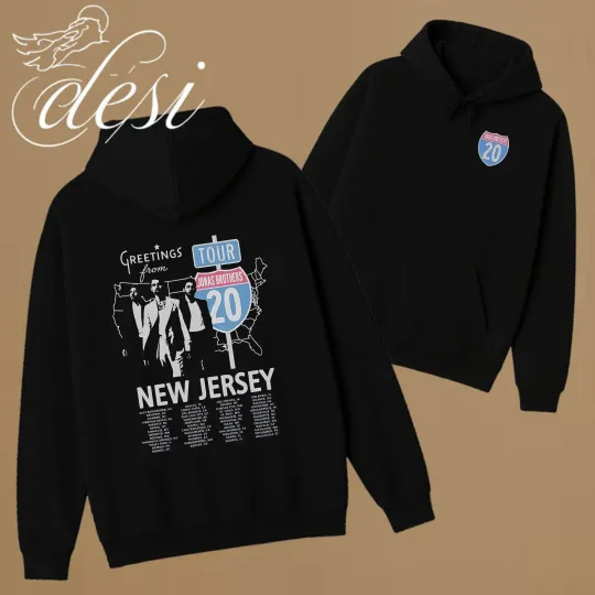 Jonas Brothers Greetings From Hometown Tour 2025 Double Sided Hoodie