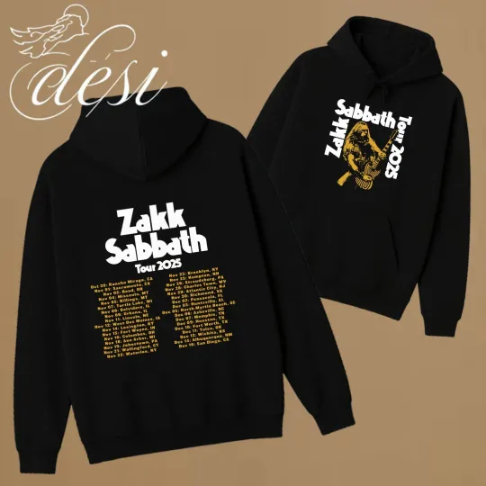 Discover HOT!! Zakk Sabbath North American Cities Dates Tour 2025 Unisex Hoodie
