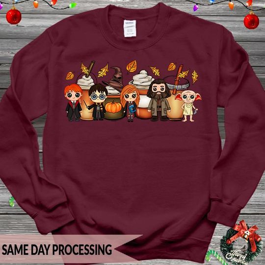 Fall Halloween Sweatshirt, Harry Potter fall Jumper, Harry Movie Inspired Halloween Jumper, Xmas Gift Jumper 2304