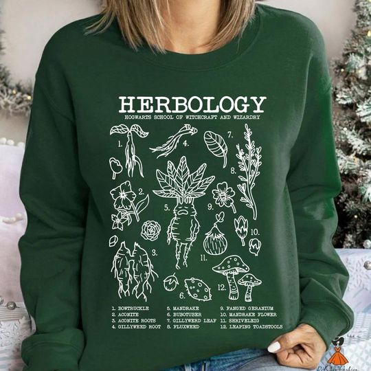 Retro Harry Potter Herbology Sweatshirt, Hogwarts House Herbology Hoodie, Hogwarts Wizard Shirt, Harry Potter Shirt, Gift For Men Women