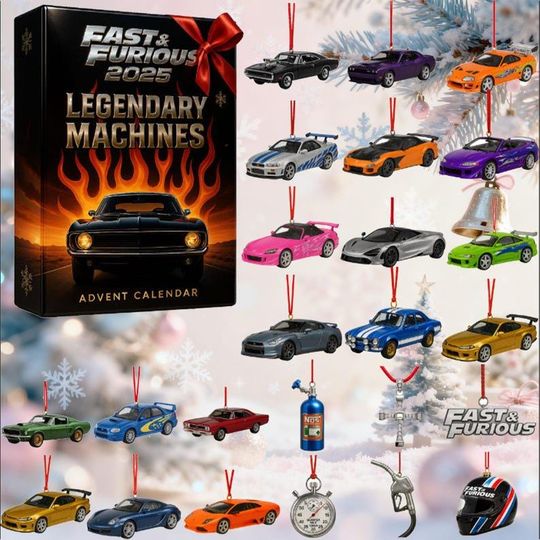 Discover Fast and Furious Advent Calendar 2025, 24 Days Car Toy Set, Diecast Vehicles for Boys, Christmas Gift for Car Enthusiasts