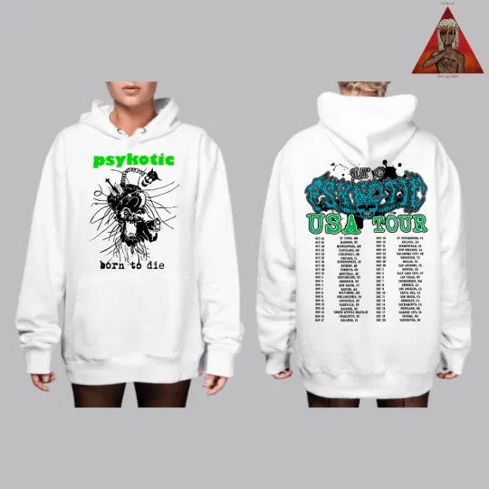 Discover OSAMASON Born To Die Psykotic US Tour 2025 MERCH Hoodie Allsize