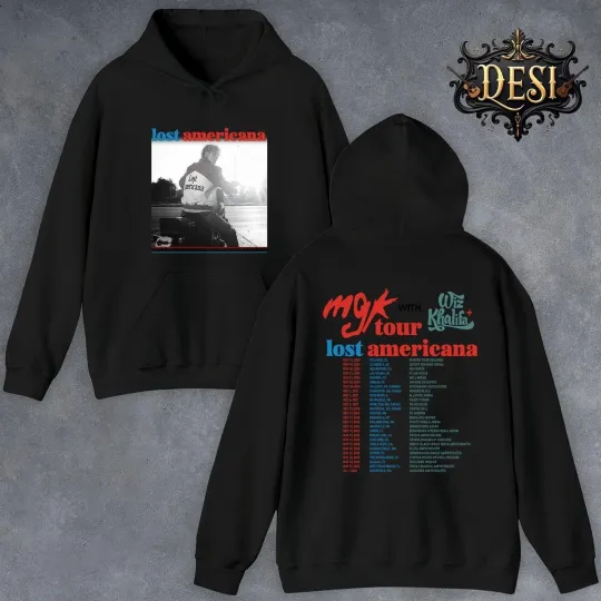 MGK Lost Americana Tour Wiz Khalifa 2025 Unisex Hoodie