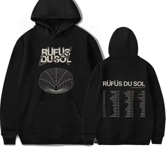 Discover Rufus Du Sol Merch World Tour 2025 Two Sides Unisex Hoodie