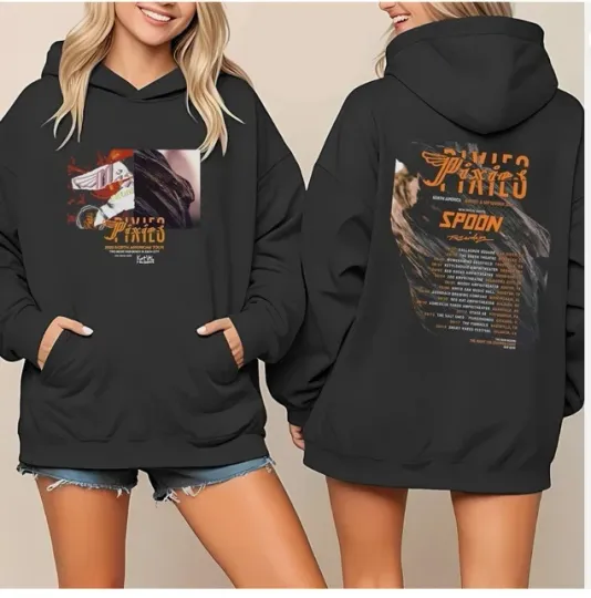 Discover Pixiies North American Tour 2025 Double Sided Hoodie