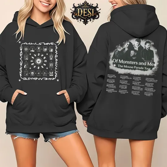 Discover 2025 Of Monsters and Men the Mouse Parade Tour Dates Inspired Hoodie