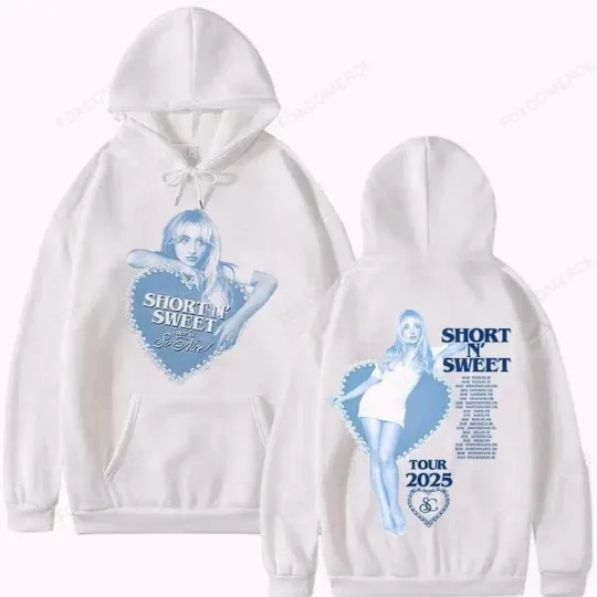Discover Sabrina Carpenter Short N  Sweet Tour 2025 Graphic Streetwear Hoodie