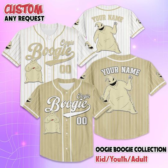 Discover Custom Oogie Boogie Baseball Jersey, Custom Disney The Nightmare Before Christmas Shirt, Disneyland Baseball Team Outfit, Gift for Fans